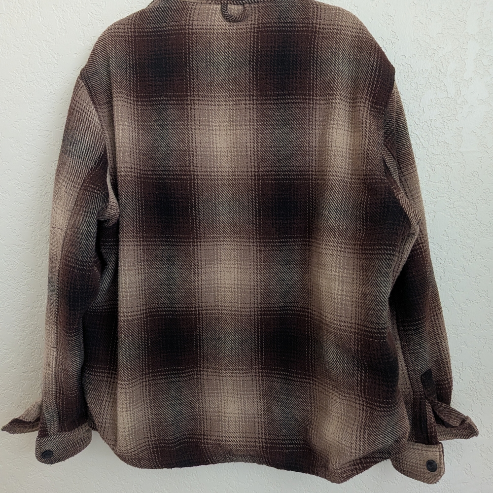 Jachs Men's Tan and Brown Plaid Shirt Jacket - Picture 11 of 13